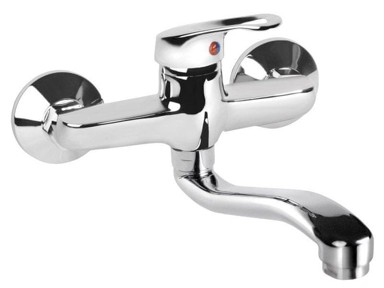 Slavina za umivaonik Vittoria 72011, razmak 150 mm, zakrivljena ruka 20 cm, 35 mm, krom