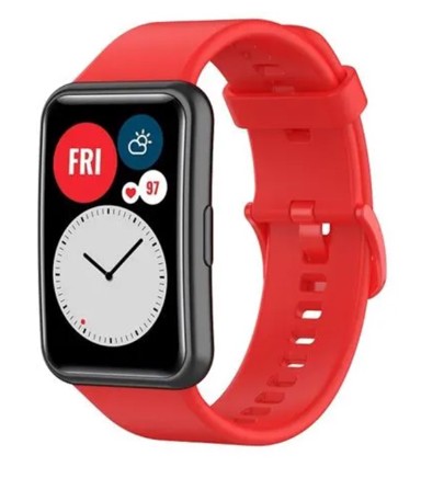 BSTRAP Remen Silicone za Huawei Watch Fit, crveni