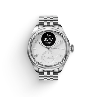 WITHINGS Pametni sat ScanWatch Nova Brilliant, 39 mm, titanij srebrni