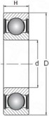EZO Ležaj 6811 2RS, 55 x 72 x 9 mm
