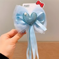 Ukrasna kopča za kosu Heart, plava
