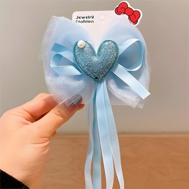Ukrasna kopča za kosu Heart, plava