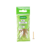 SAMOPEV Vijak za drvo TX 3x30 30/1, srebrna