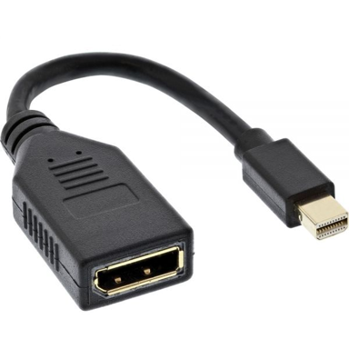 INLINE DisplayPort na Mini DisplayPort kabel 0,15 m, crni