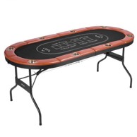 VEVOR Poker stol za 8 igrača sklopivi, crni
