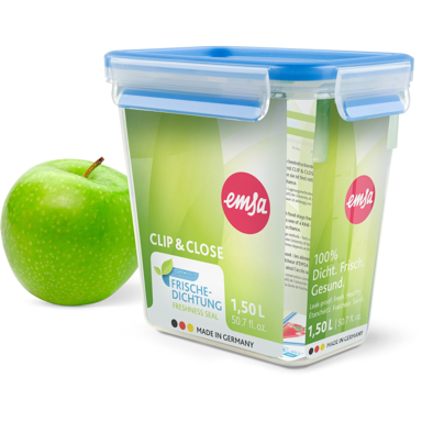 EMSA Spremnik za hranu 508543, pravokutni, 1,5 l, prozirni, 6 kom
