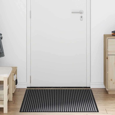 Otirač Striped, 80 x 120 cm, crna/siva