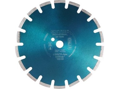 EXTOL INDUSTRIAL Dijamantna rezna ploča 8703093, segmentna za asfalt, 400 x 25,4 mm, suho/mokro