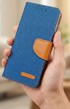Maskica za Samsung Galaxy A25 5G, od platna, sa zaštitnim staklom, plava
