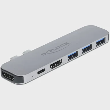 DELOCK USB hub za MacBook 87753, Dual HDMI 4K, PD