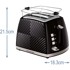 RUSSELL HOBBS Toster za 2 kriške, crni