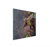 TMK Staklena zaštita za štednjak ili ploču za kuhanje 50 x 52 cm, čokolada
