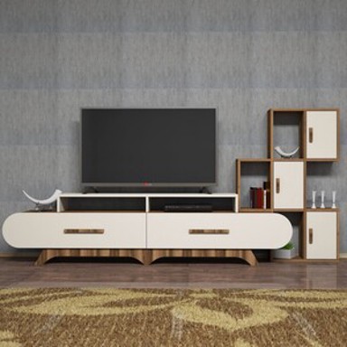 TV jedinica, Flora S - Walnut, krem