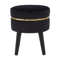 MAURO FERRETTI Stolica Paris ø 35 cm tapecirana crna