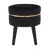 MAURO FERRETTI Stolica Paris ø 35 cm tapecirana crna