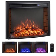 NORTHIX Električni kamin grijač, 1500 W, s daljinskim upravljačem, crni