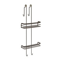 METALTEX Kupaonska polica Origin viseća dvoetažna, crna