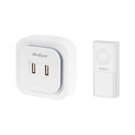 REBEL Bežično elektroničko zvono, 230V, 36 melodija, do 150m, 2xUSB, 2A