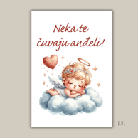 Magneti “Neka te čuvaju anđeli”, nježna uspomena za krštenje, rođenje i posebne trenutke