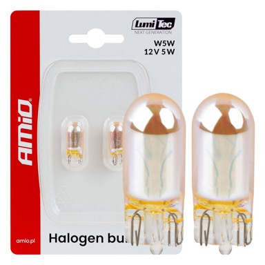 AMIO Halogena žarulja WY5W Lumitec, 12V, 5W, narančasta/krom, 2 kom.