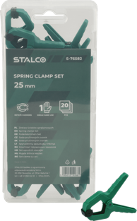 STALCO set opružnih stezaljki 25 mm 8 komada 1,5 kg S-76580, metalni