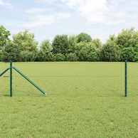 Ograda, heksagonalna, 0.8x100 m, čelik, stupovi sa šiljcima, 13 kom, Ø32 mm, 100 cm, galvanizirani čelik