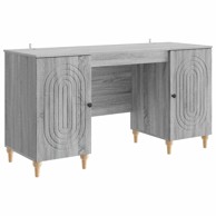 Stol s policom 142,5 x 50 x 75 cm, konstruirano drvo, siva sonoma