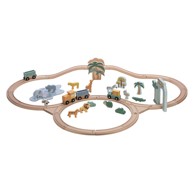 FREE 2 PLAY Drvena željeznica s vagonima i životinjskim prijateljima