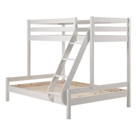 VIPACK Bijeli dječji krevet na kat od borovine 140x200/90x200 cm Pino Martin 