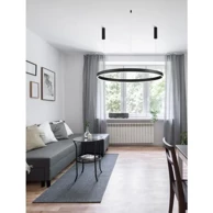 NOVA LUCE Visilica Motif NL9530201, LED 72 W, 3000 K, 5250 lm, dimabilna, IP20, crna