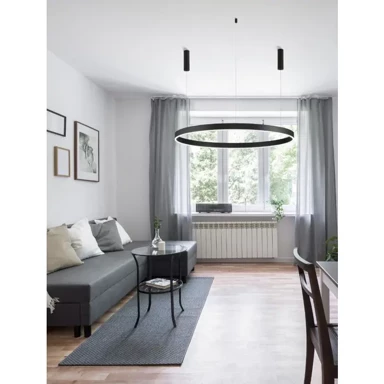 NOVA LUCE Visilica Motif NL9530201, LED 72 W, 3000 K, 5250 lm, dimabilna, IP20, crna