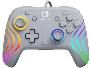 PDP Kontroler za Nintendo Switch Afterglow Wave, žični, sivi