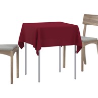 Tkanina za stol kvadratna 90 x 90 cm od poliestera, vinova crvena