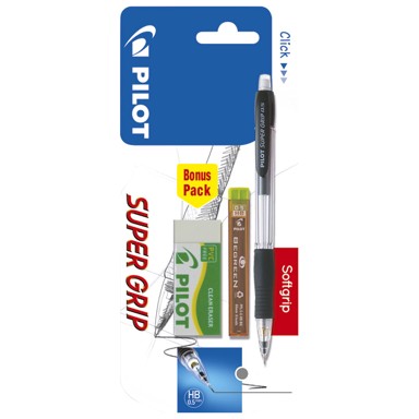 PILOT Tehnička olovka Super Grip, 0,5 mm, s gumicom i minama