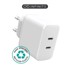 ESTUFF Punjač INFINITE s dva USB-C priključka 35W blister, bijeli