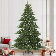 Božićno drvce umjetno s nogom s 300 LED dioda zelena 240 cm PVC