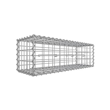 SONGMICS Gabionska košara, srebrna, 100 × 30 × 30 cm