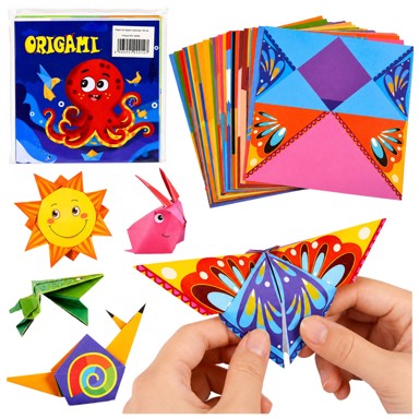 ORIGAMI Kreativni komplet, upute za izradu, 100 listova u boji