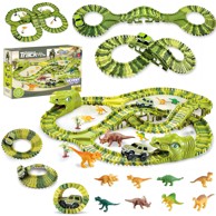WOOPIE Staza za automobile XXL dinosauri 240 elemenata, šarena