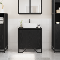 Ormar za lavabo-umivaonik, 60x35x60 cm, crni hrast, kompozitno drvo