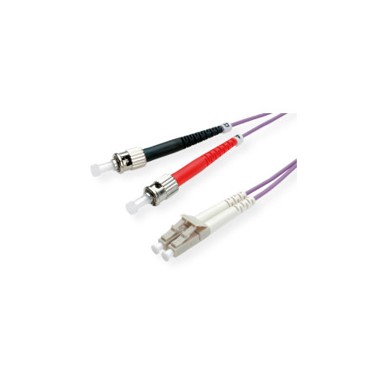 ROLINE VALUE Optički kabel, 50/125µm LC/ST Duplex, OM4, 5,0 m, ljubičasti