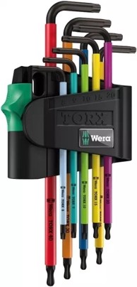 WERA Set L-ključeva, 967/9 TX BO SB