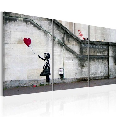 Slika There is always hope (Banksy) triptych 120x60