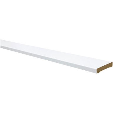 Drvena pokrovna letva, bijela, 6x1,2x210 cm