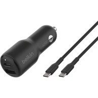BELKIN Auto punjač BOOST CHARGE 42W DUAL PD/PPS tehnologija CCB005btBK