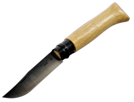 OPINEL Nož crna oštrica uključuje drvenu kutiju No. 08