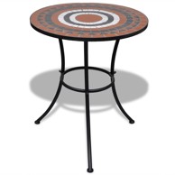 Bistro stol terakota bijeli 60 cm mozaik