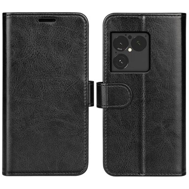 Preklopna futrola za Sony Xperia 1 VIII, novčanik Crazy Horse, crna