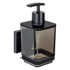 WENKO Crni plastičan samoljepljiv dozator sapuna 340 ml Quadro 