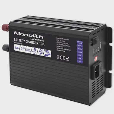 QOLTEC Pametni punjač baterija Smart Monolith za LiFePO4 / AGM / GEL / SLA, 10 A, 24 V